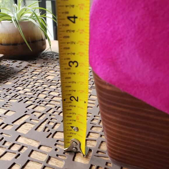 Anthropologie | Block Heel Pumps | Fuschia Suede | Size 9.5 | NWOB - Picture 5 of 7